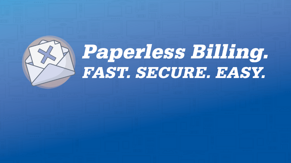 The cover image of 'Enjoy the Benefits of Paperless Billing!'